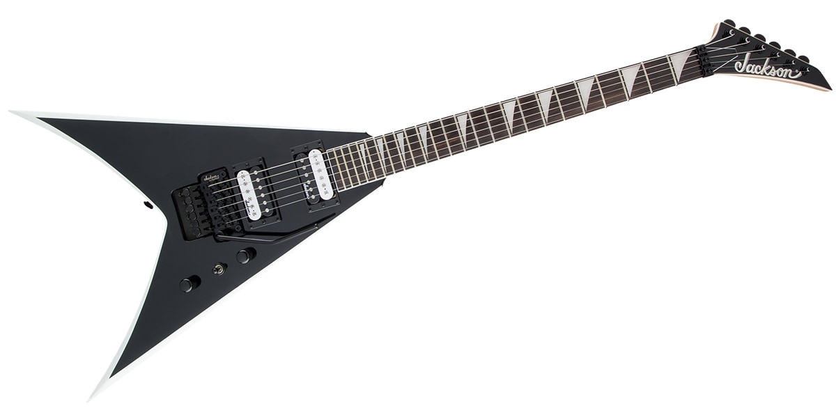 JACKSON/JS32 KING V, BLACK WITH WHITE BEVELS