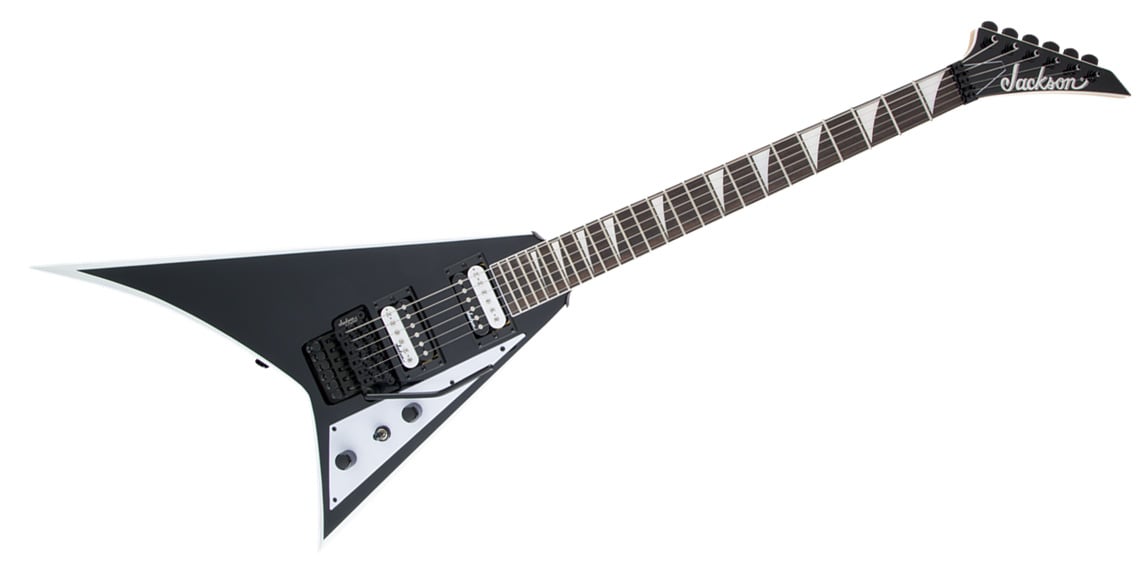 JACKSON/JS32 Rhoads Black with White Bevels