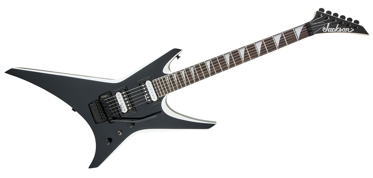 JACKSON/JS32 Warrior, Black with White Bevels