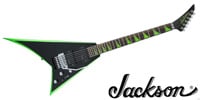 JACKSON X Series Rhoads RRX24 Black/Neon Green Bevels