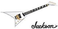 JACKSON Concept Series Rhoads RR24 HS Ebony White w/Black Pinstripes