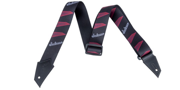 JACKSON ( ジャクソン )  / Strap with Headstock Pattern Black / Red