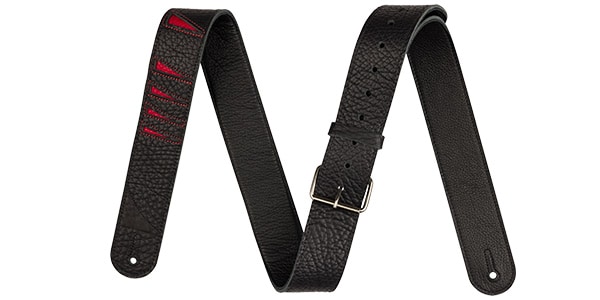 JACKSON ( ジャクソン )  / Jackson Shark Fin Leather Strap Red and Black 2"