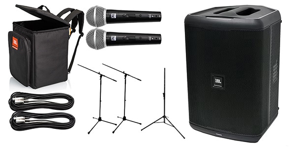 JBL ( ジェービーエル )  / EON ONE COMPACT+有線マイク2本+マイク/スタンドセット