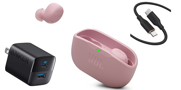 JBL ( ジェービーエル )  / JBL WAVE BUDS 2 PIK ＋Anker USBアダプター＋ケーブル セット