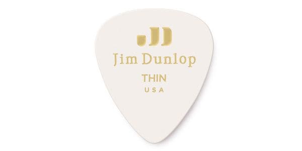 JIM DUNLOP / Genuine Celluloid Classics White Thin