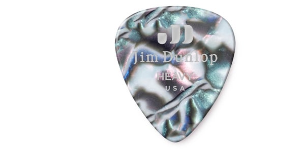 JIM DUNLOP / CELLULOID GUITAR PICK ABALONE HEAVY