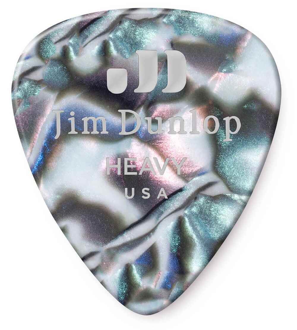 JIM DUNLOP/CELLULOID GUITAR PICK ABALONE HEAVY