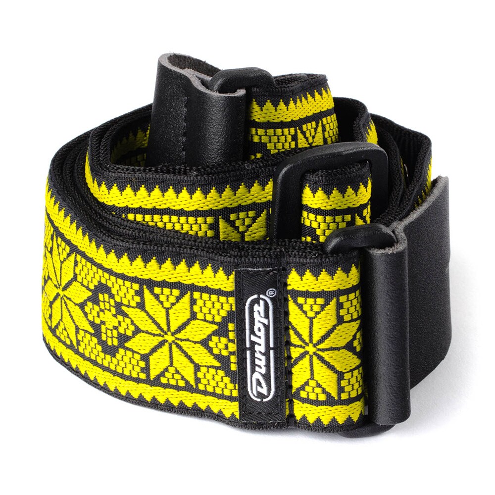 JIM DUNLOP/D6702YE　Jacquard Strap, Fillmore yellow