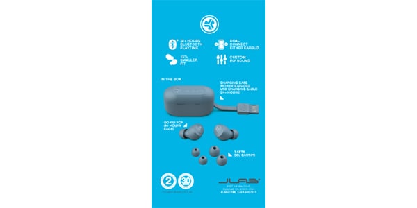 JLAB ( ジェイラブ )  / GO AIR POP TRUE WIRELESS EARBUDS Slate画像15