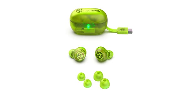 JLAB / Go Pop ANC True Wireless Earbuds Clear Bright Green画像3