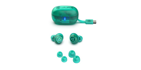 JLAB / Go Pop ANC True Wireless Earbuds Clear Teal Green画像3