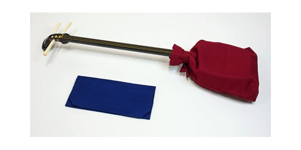 亀屋邦楽器 / Body bag for regular shamisen, dark red