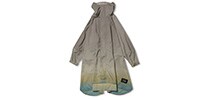 KiU K163-266 NEW STANDARD RAIN PONCHO グラデーションベージュ