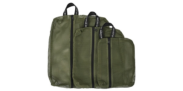 KiU / K461-906 Packable Pouch Set 2ND Khaki