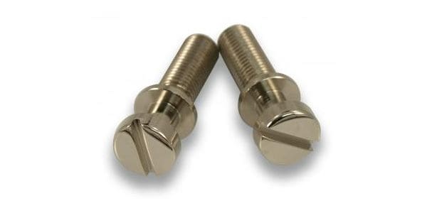 KLUSON/STOP TAILPIECE STUDS (2) BRASS .781 IN. NICKEL