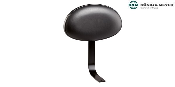König & Meyer Drum Stool Backrest - Black Imitation Leather For Drummer Seats