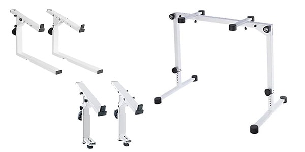 K&M / 18820 キーボードスタンド Omega Pro White 3段積みセット