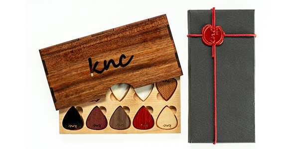 Knc Picks / 10 Picks Pack with Wooden Box - 10 Pack Guitar Picks画像2