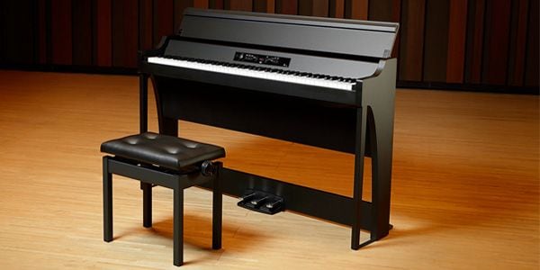 G1AIRBK digital piano, 88 keys, integrated stand, black, piano