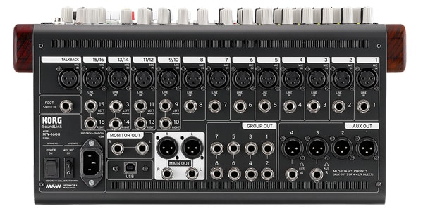 KORG / MW-1608 ハイブリッドアナログ/デジタルミキサー画像2