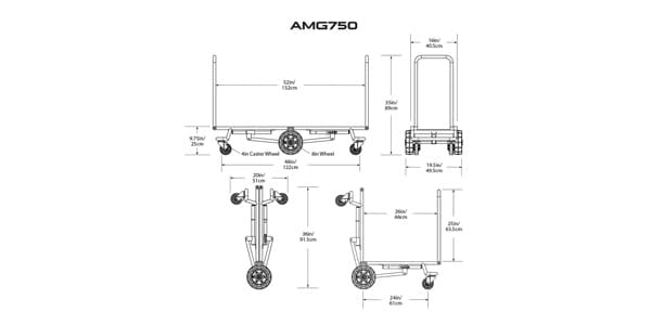 Krane ( クレーン )  / AMG 750 キャリーカート 耐荷重340kg画像19