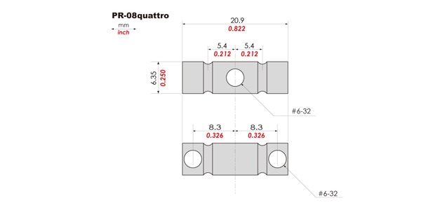 KTS ( ケーテｨーエス )  / PR-08quattro For Tele 3pcs. style Bridge &#39;68style画像2