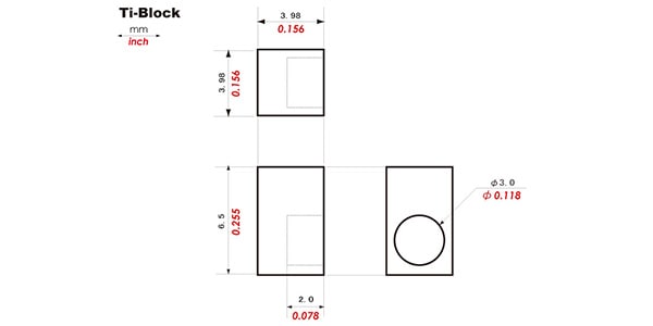 KTS ( ケーテｨーエス )  / Ti-Block / Insert Block for Floyd Rose Style Tremolo 7ピース画像3