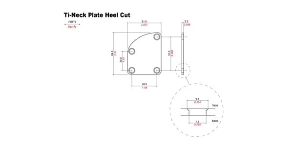 KTS / Titanium Neck Joint Plate Heel Cut画像2