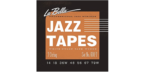 La Bella / 600-7 Jazz Tapes - White Nylon 7-String 14-79
