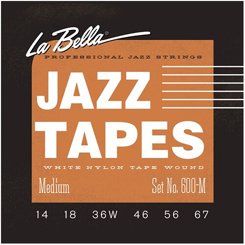 LA BELLA/600M White Jazz Tapes - Medium 14-67