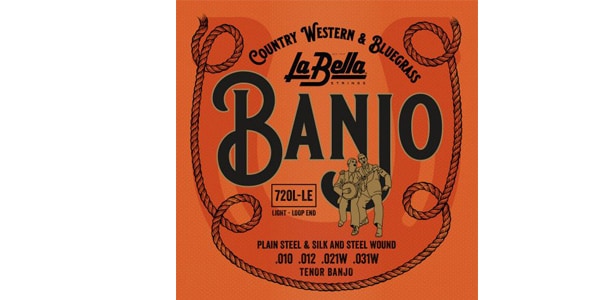 La Bella / 720L-LE Tenor Banjo, Light, Loop-Ends