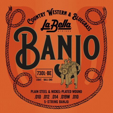 LA BELLA/730L-BE 5-String Banjo, Light, Ball-Ends