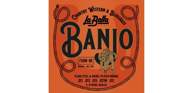 La Bella / 730M-BE 5-String Banjo, Medium, Ball-Ends