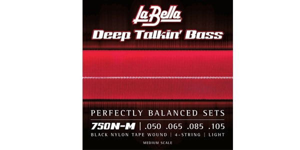 La Bella / 750N Black Nylon Tape Light 50-105  Medium Scale