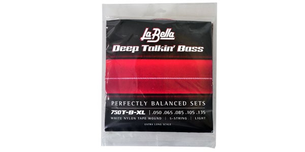 La Bella / 750T-B-XL White Nylon Tape 5-String Light Extra Long Scale