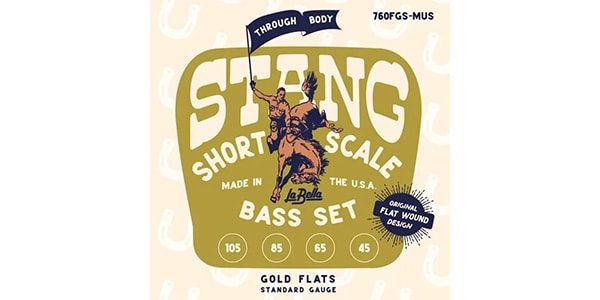 La Bella ( ラベラ )  / 760FGS-MUS Stang Short Scale Thru Body - Gold Flats