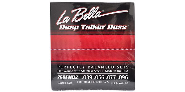 LA BELLA/760FHB2 “Beatle” Bass Stainless Flats 39-96