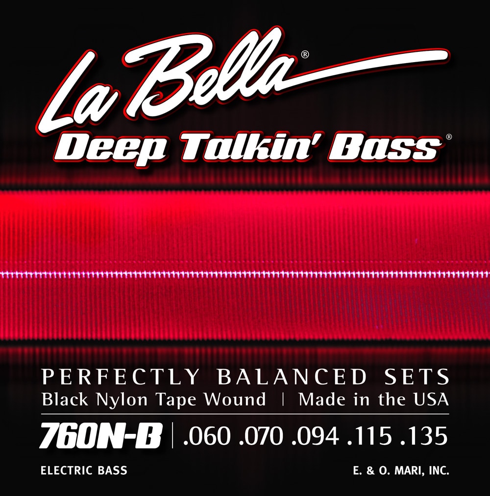 LA BELLA/760N-B Black Nylon Tape 5-String