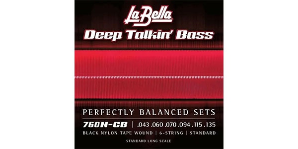 La Bella ( ラベラ )  / 760N-CB-S Black Nylon Tape 43-135 6-string Short Scale