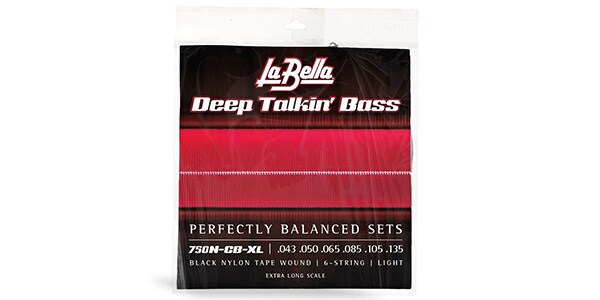 La Bella ( ラベラ ) / 760N-CB-XL Black Nylon Tape, 6-String 43-135 Ex Long Scale