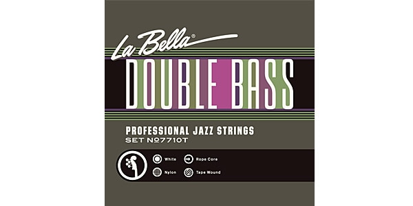 La Bella / 7710N-BB Double Bass Black Nylon Tape Wound for Baby Bass