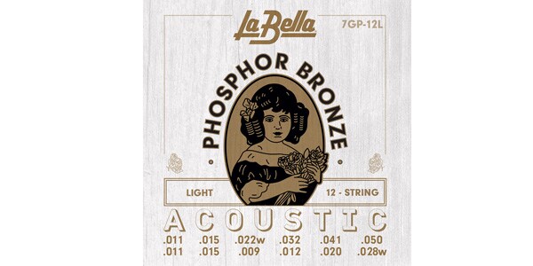 La Bella / 7GP-12L 12-String, Phosphor Bronze - Light