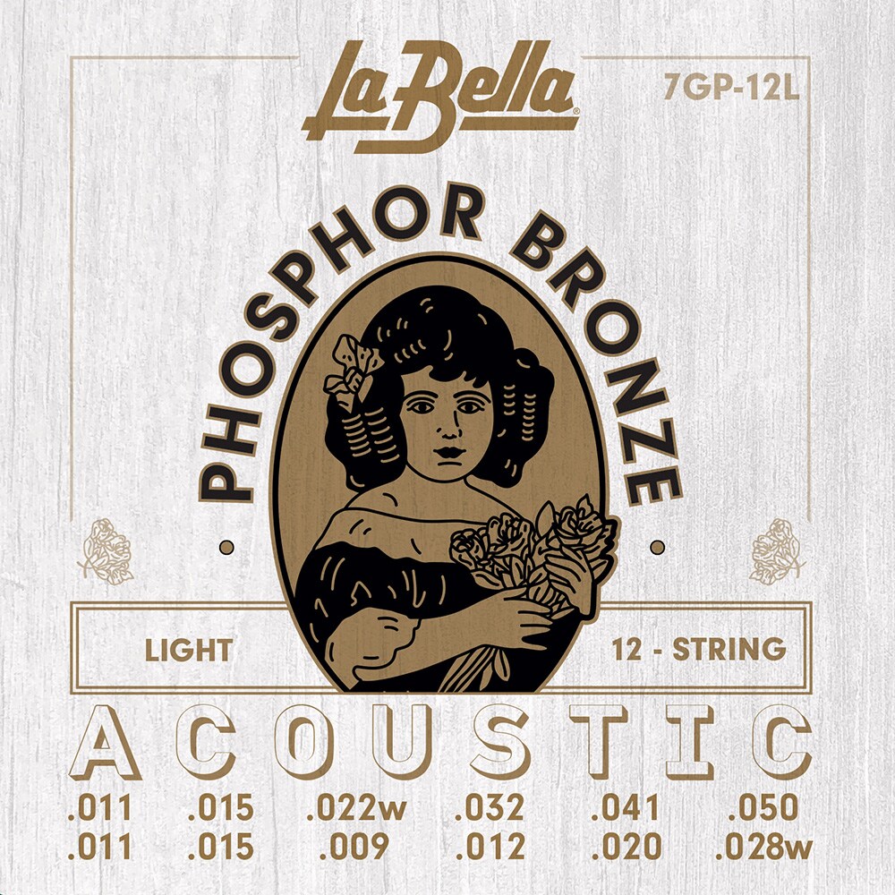 LA BELLA/7GP-12L 12-String, Phosphor Bronze - Light