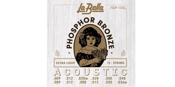 La Bella / 7GP-12XL 12-String, Phosphor Bronze - Extra Light