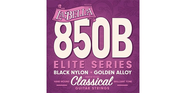 La Bella / 850B Elite - Black Nylon, Golden Alloy