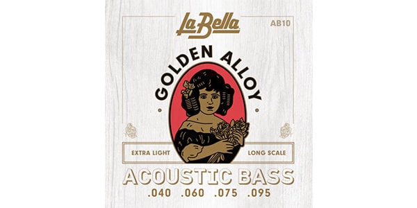 La Bella / AB10 Acoustic Bass, Golden Alloy - Extra Light