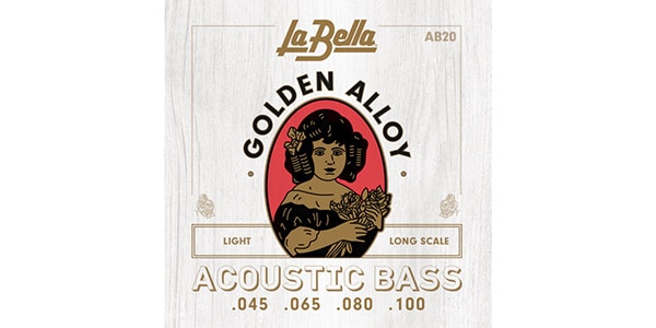 La Bella / AB20 Acoustic Bass, Golden Alloy - Light