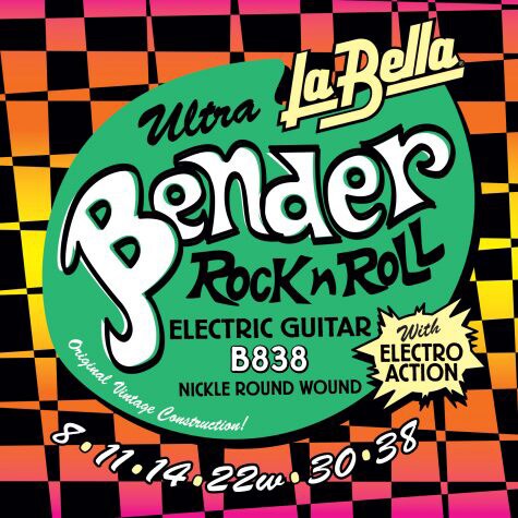 LA BELLA/B838 Ultra Bender Electric Guitar Strings 8-38