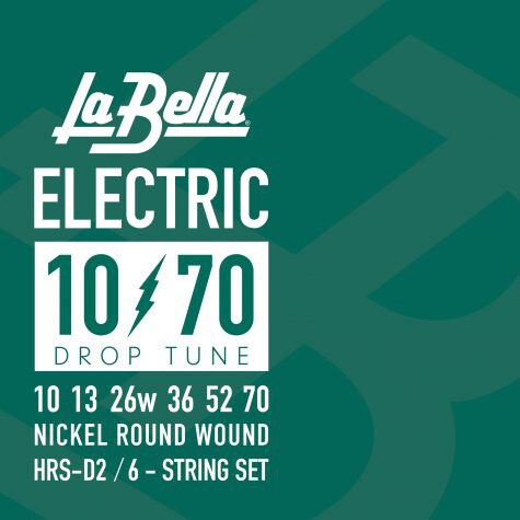 LA BELLA/HRS-D2 Drop Tune Electric Guitar Strings - 10-70